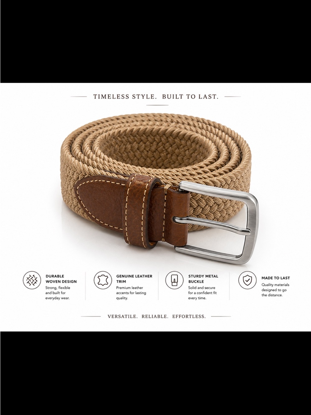 Stylish Tan Men's Bag Strap